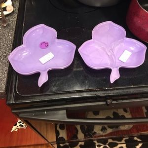 Vintage lilac candy dishes.